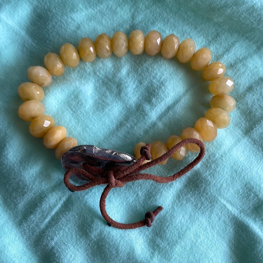 Real stone beaded bracelet